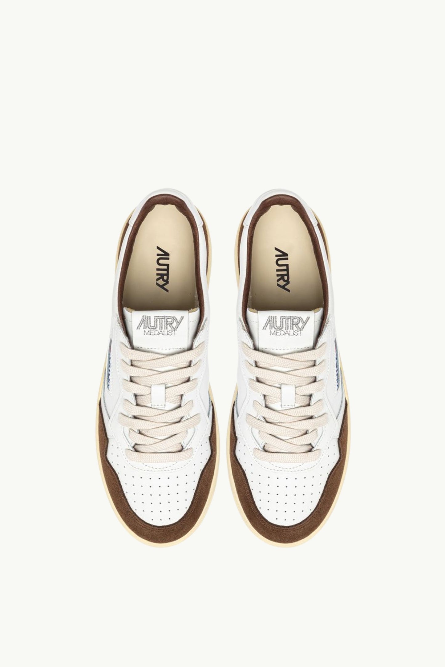  Autry Medalist Low Man Soft Leat Suede Bianco - 4