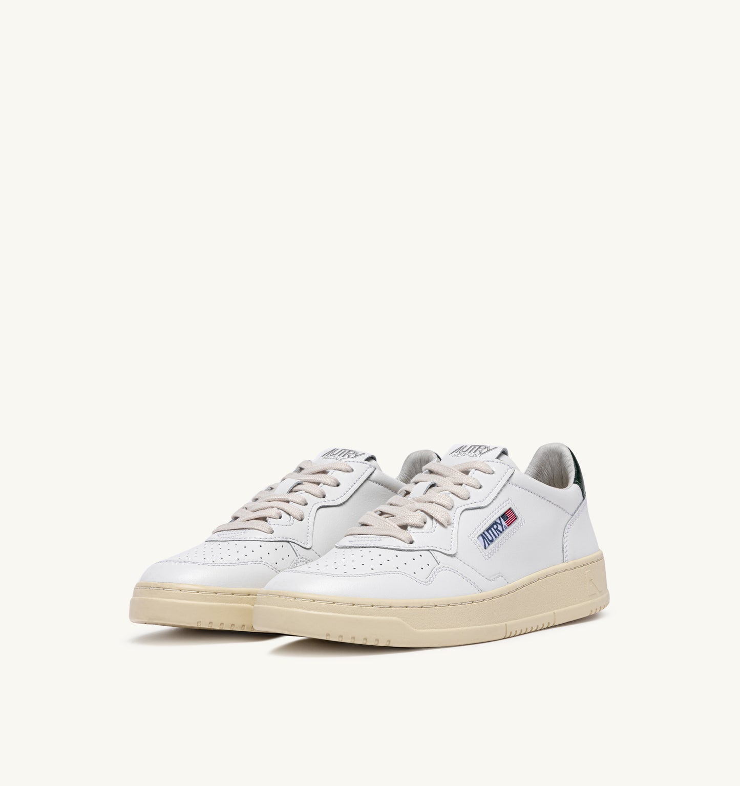  Autry Sneakers Medalist Low Man Leat Leat Bianco Bianco Uomo - 2