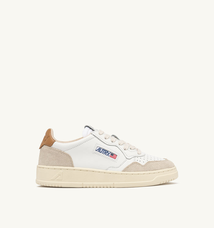 Autry Sneakers Medalist Low Man Leat Suede Bianco Uomo