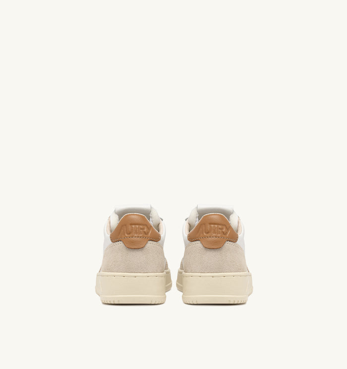  Autry Sneakers Medalist Low Man Leat Suede Bianco Bianco Uomo - 4