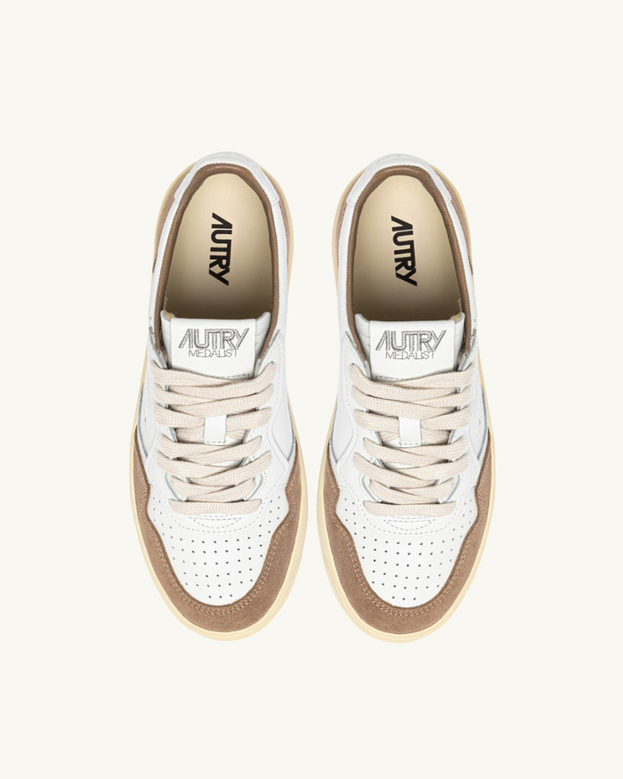  Autry Medalist Suede Bianco Aulw Ft02 Bianco Donna - 4