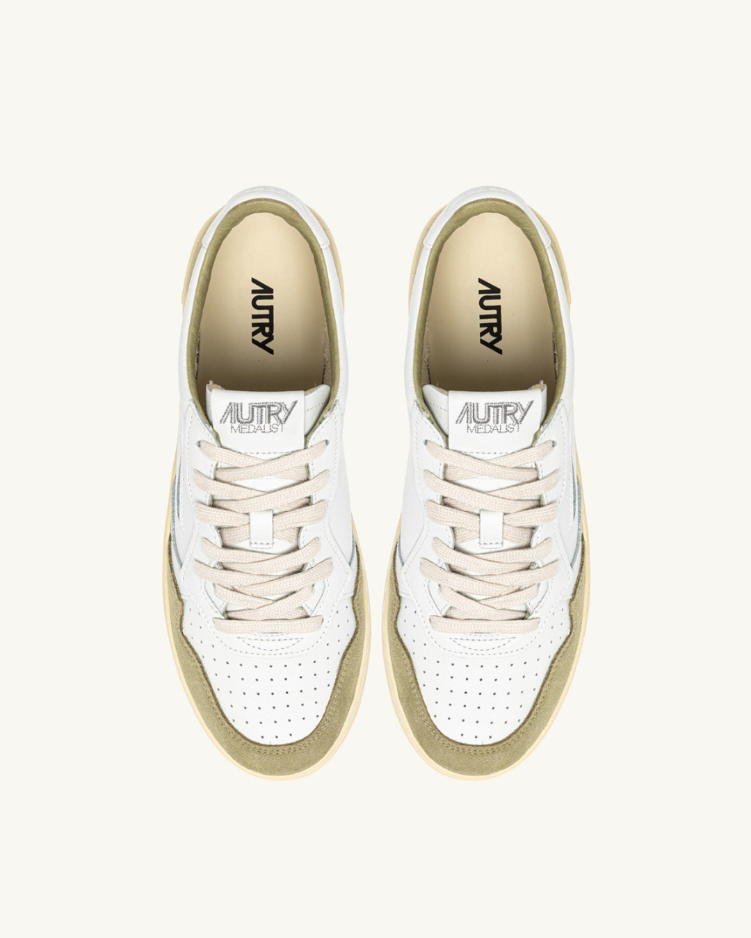  Autry Medalist Suede Bianco Aulw Ft06 Bianco Donna - 4