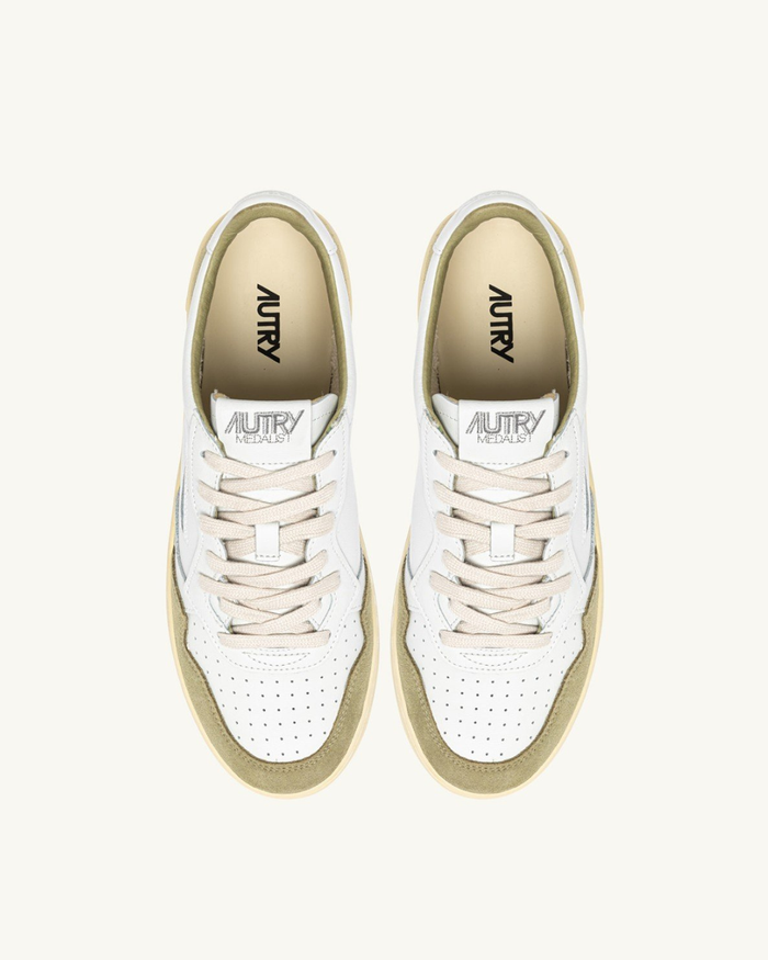  Autry Medalist Suede Bianco Aulw Ft06 Bianco Donna - 4