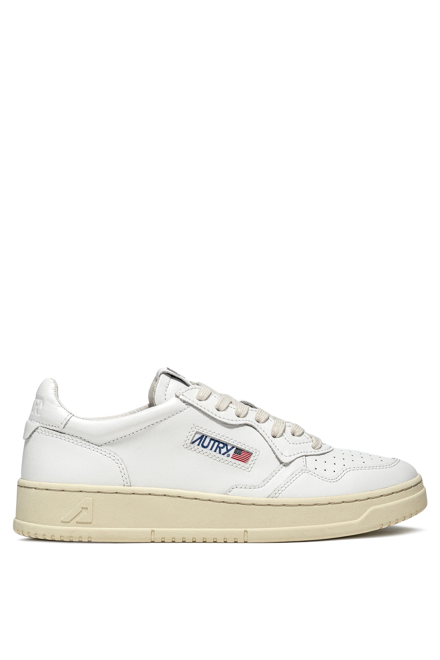  Autry Medalist Low Wom Leat Leat Bianco Bianco Donna - 1