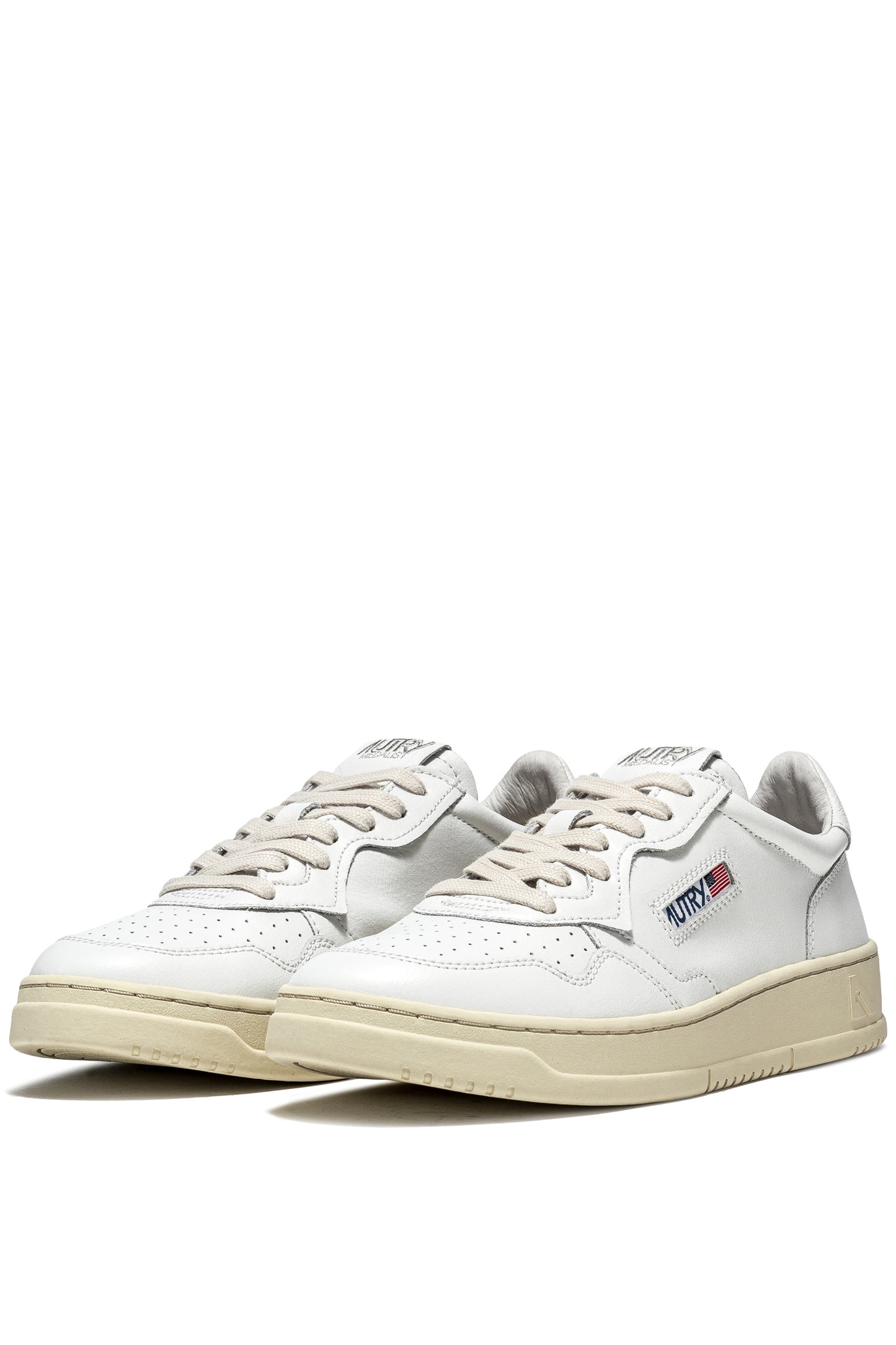  Autry Medalist Low Wom Leat Leat Bianco Bianco Donna - 2