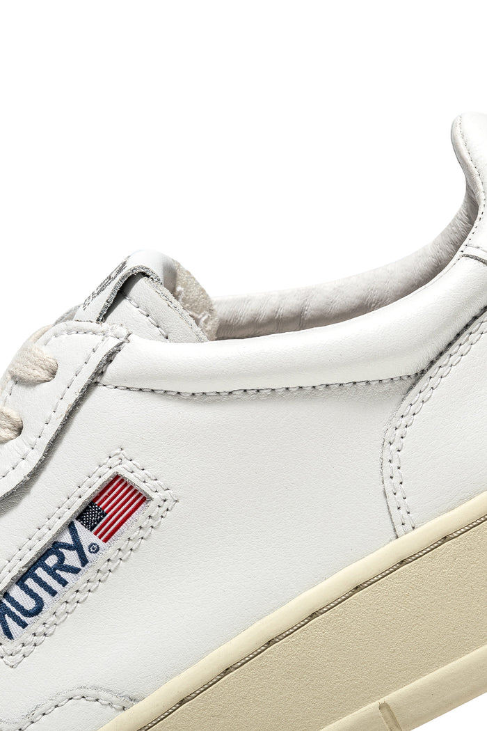  Autry Medalist Low Wom Leat Leat Bianco Bianco Donna - 4