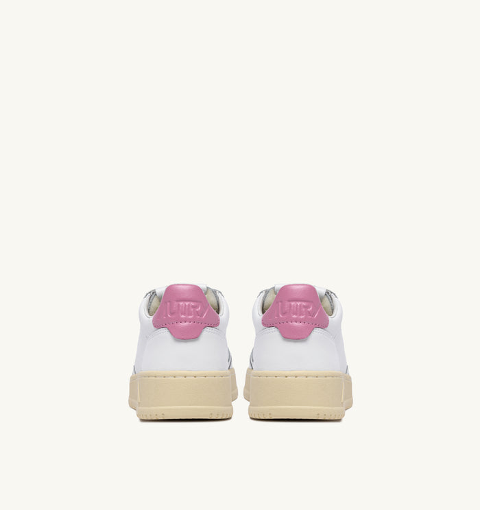  Autry Medalist Low Wom Leat Leat Bianco Bianco Donna - 6