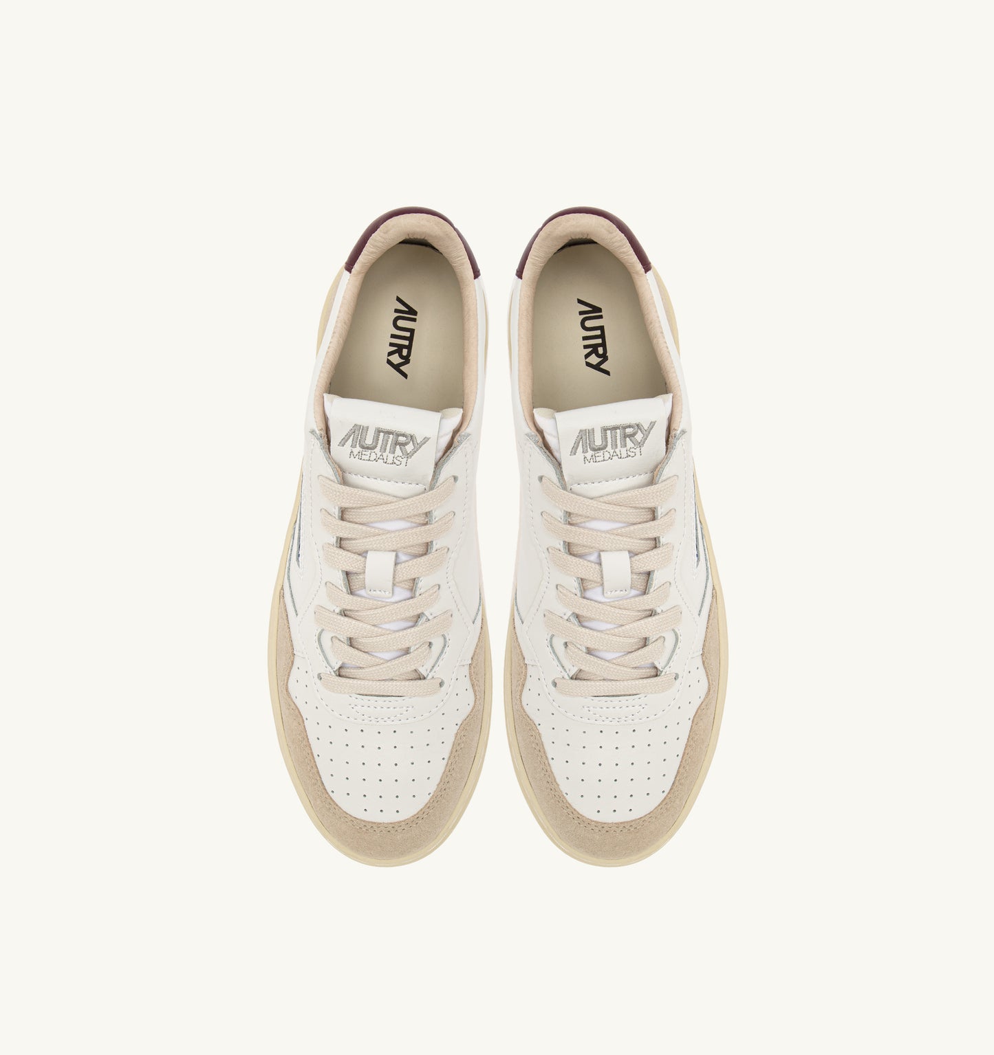  Autry Medalist Low Wom Leat Suede Bianco Bianco Donna - 4