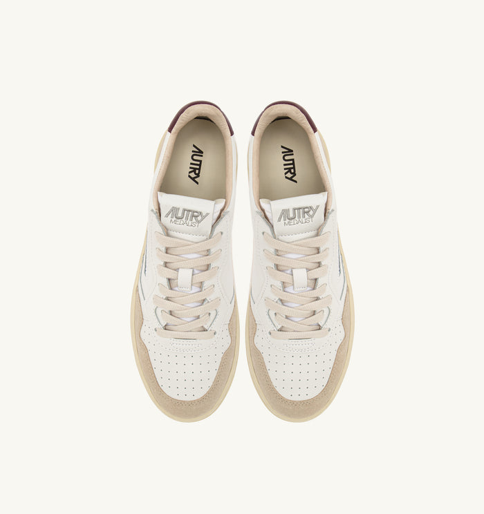  Autry Medalist Low Wom Leat Suede Bianco Bianco Donna - 4