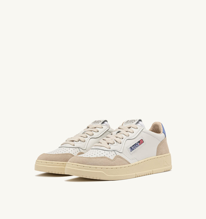 Autry Medalist Low Wom Leat Suede Bianco Donna-2