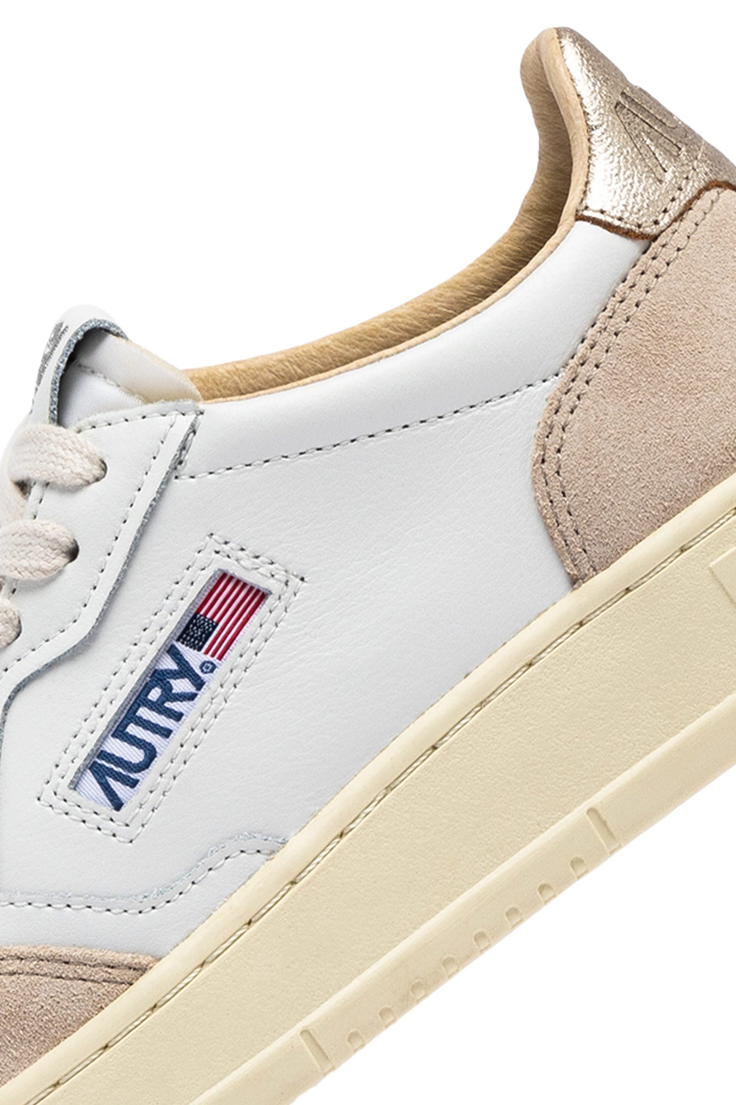  Autry Medalist Low Wom Leat Suede Bianco Bianco Donna - 3
