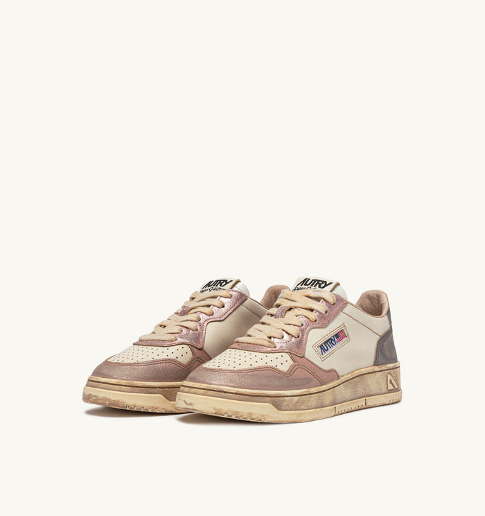 Autry Super Vintage Low Wom Metal Leat Donna-2