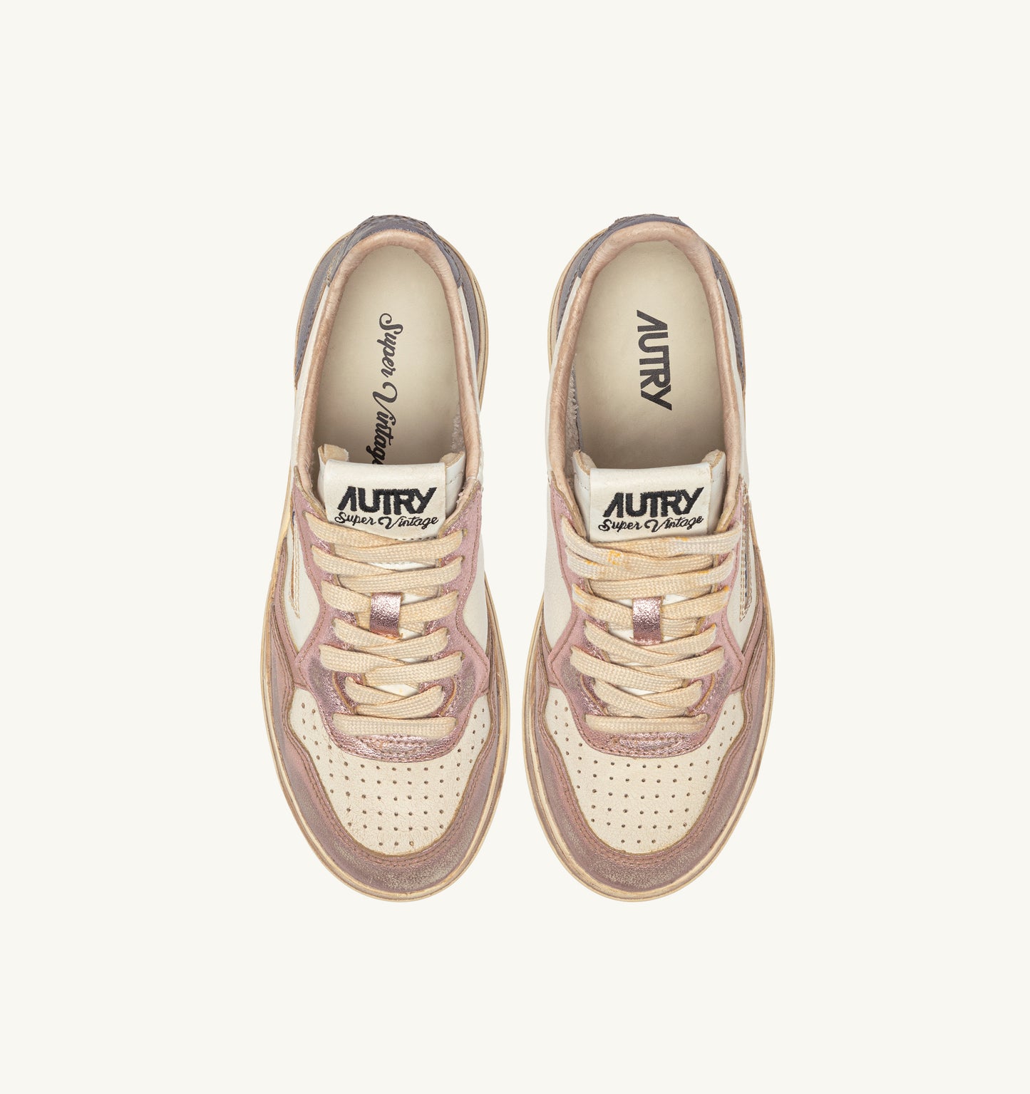  Autry Super Vintage Low Wom Metal Leat Donna - 4