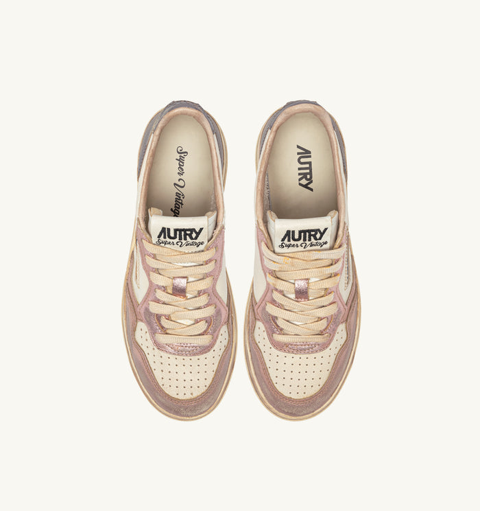  Autry Super Vintage Low Wom Metal Leat Donna - 4