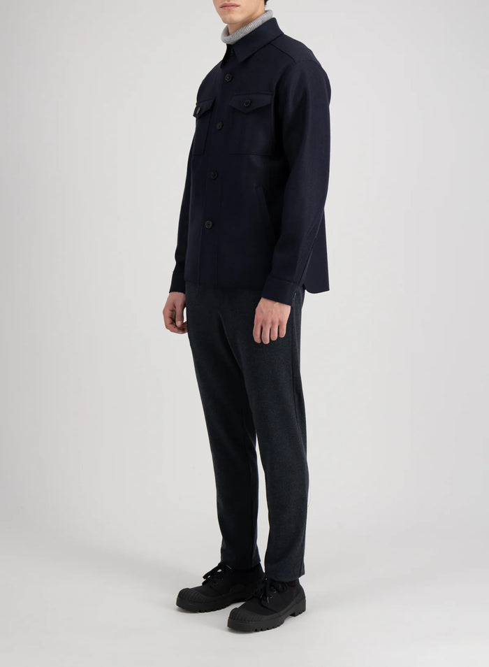  Harris Wharf London Shirt Jacket Pressed Wool Uomo - 3