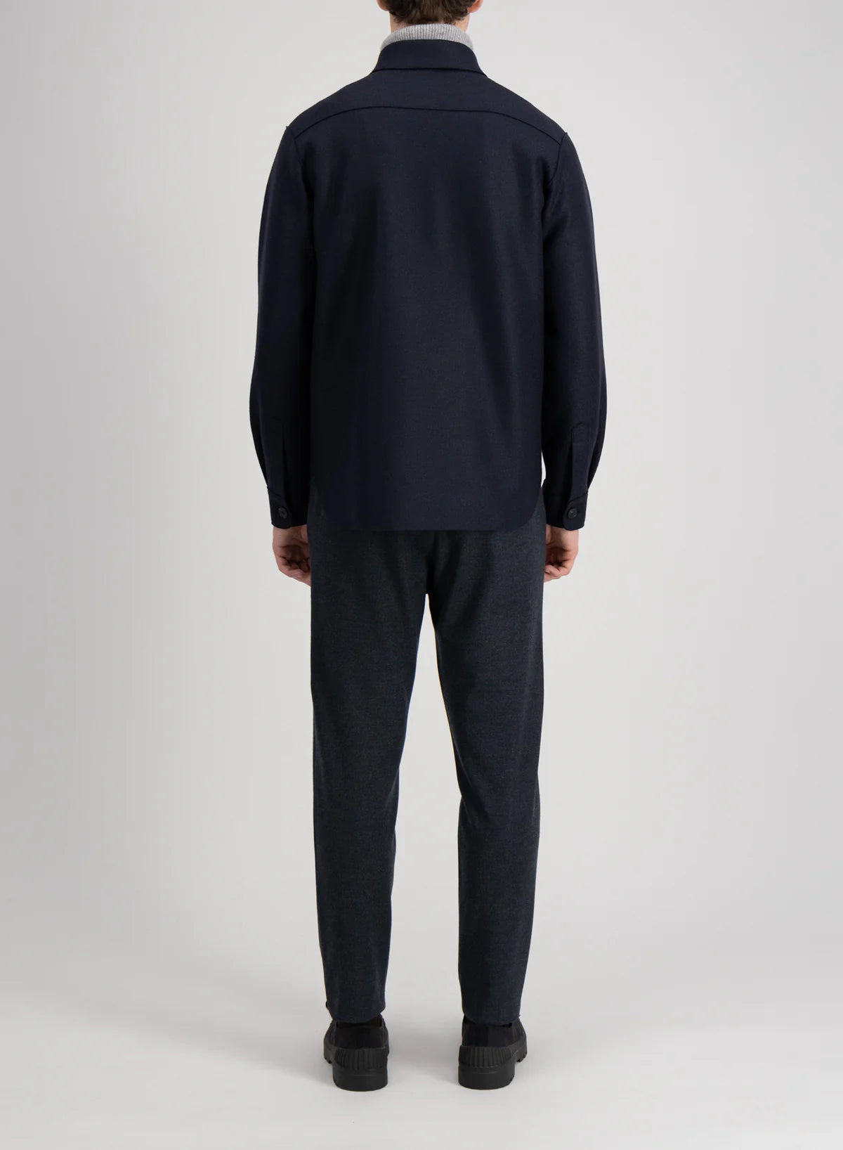  Harris Wharf London Shirt Jacket Pressed Wool Uomo - 4