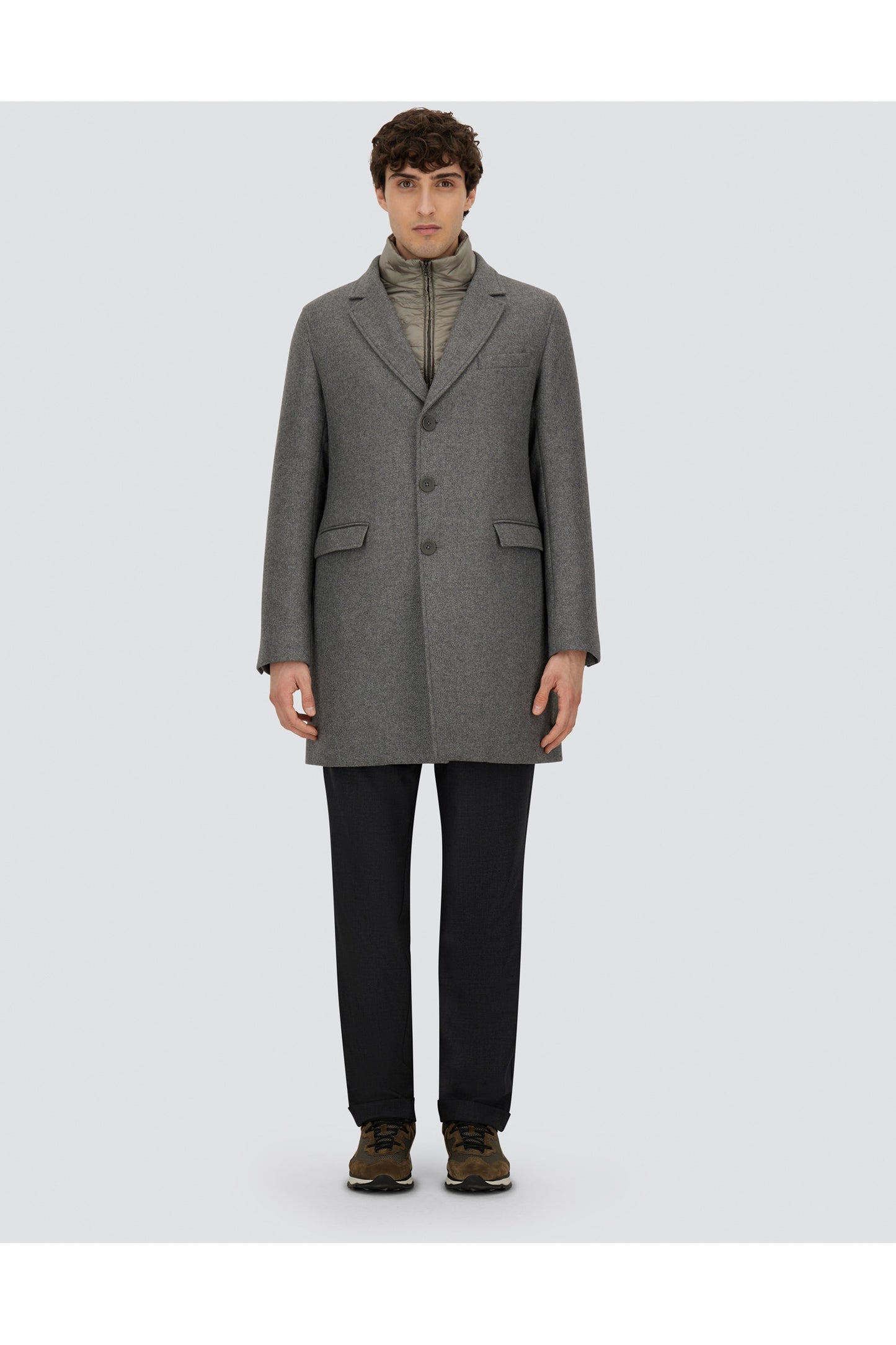  Herno Cappotto Lana Con Pettorina Uomo - 1