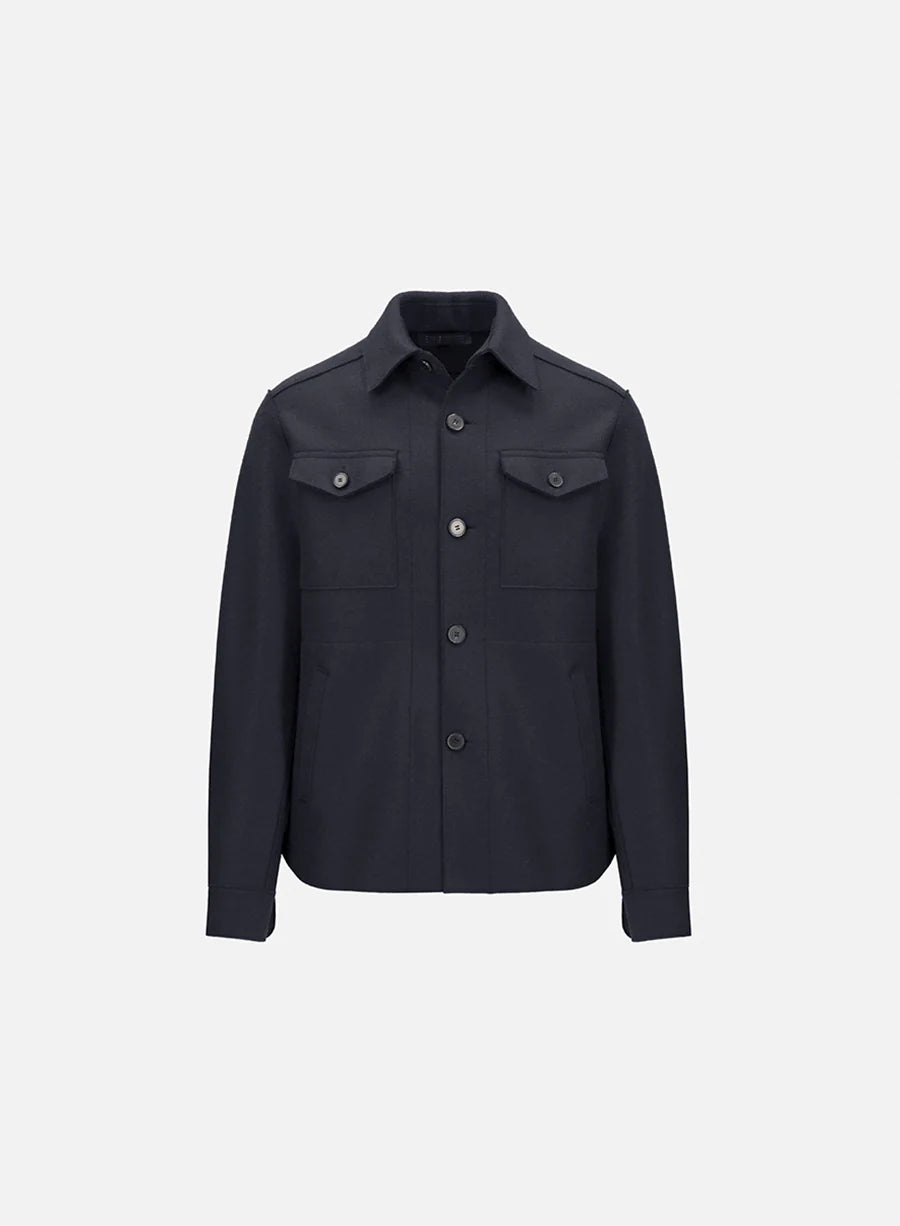  Harris Wharf London Shirt Jacket Pressed Wool Uomo - 1