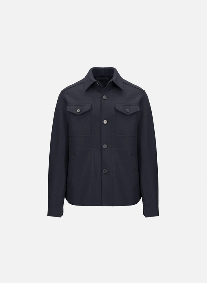 Harris Wharf London Shirt Jacket Pressed Wool Uomo