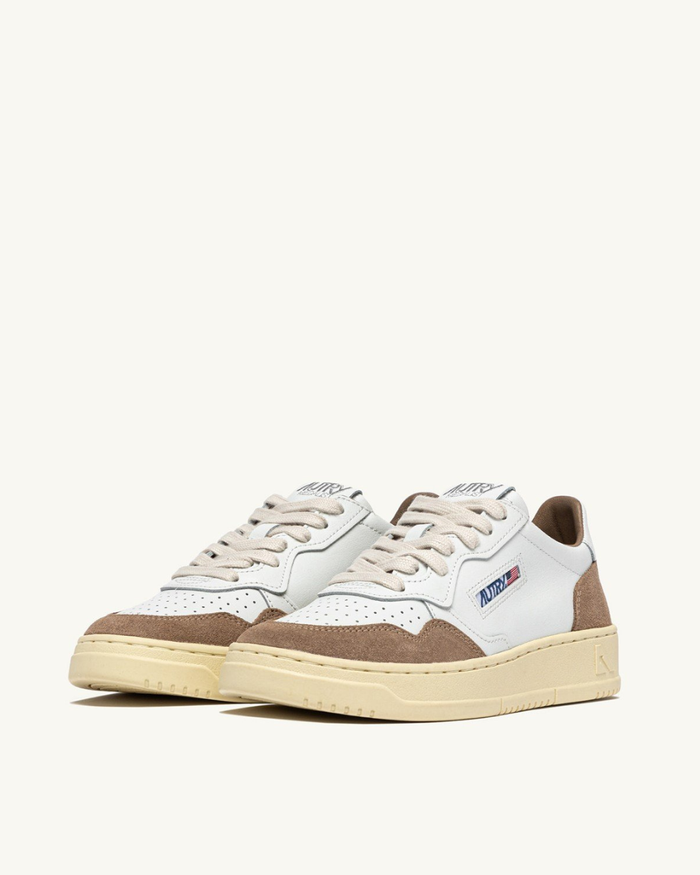 Autry Medalist Low Wom Leat Suede Bianco Donna-2