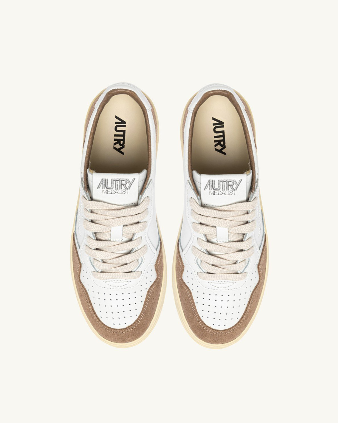  Autry Medalist Low Wom Leat Suede Bianco Bianco Donna - 4