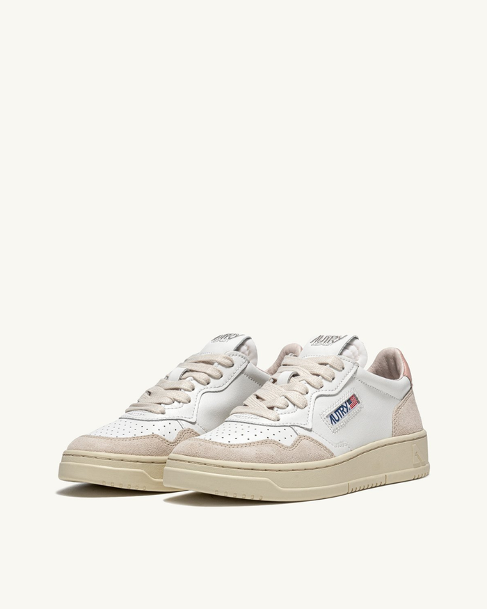 Autry Medalist Low Wom Leat Suede Bianco Donna AULW LS37-2