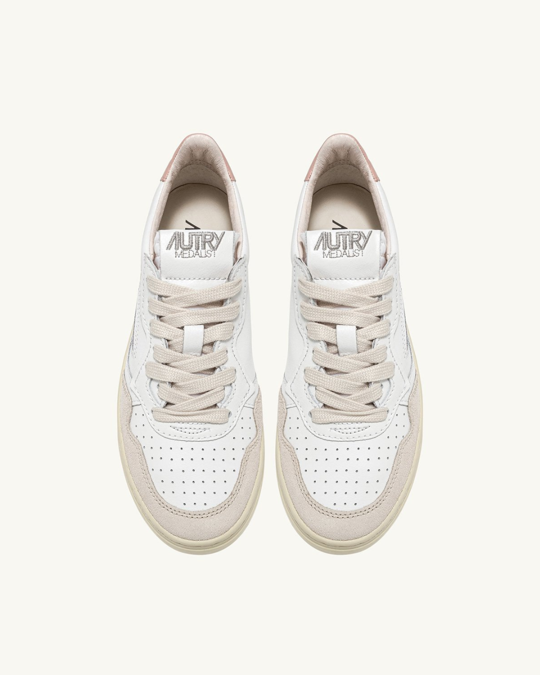  Autry Medalist Low Wom Leat Suede Bianco Aulw Ls37 Bianco Donna - 4