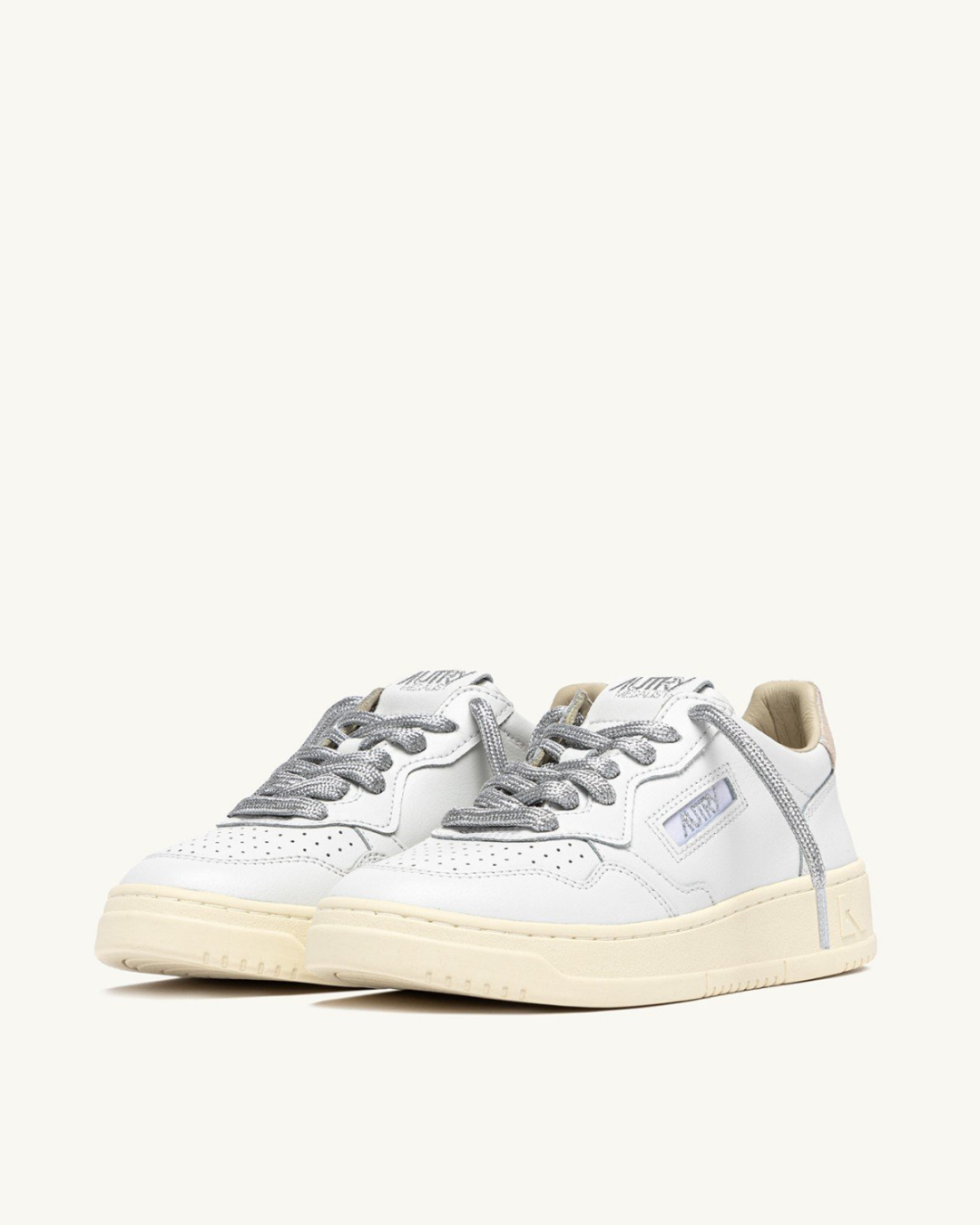  Autry Medalist Low Wom Leat Swoll Bianco Aulw Sw02 Bianco Donna - 2