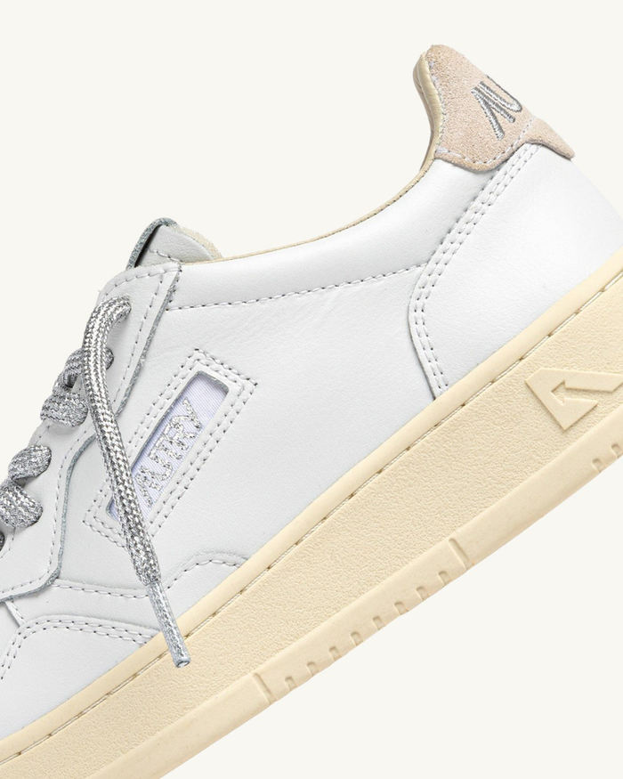  Autry Medalist Low Wom Leat Swoll Bianco Aulw Sw02 Bianco Donna - 6