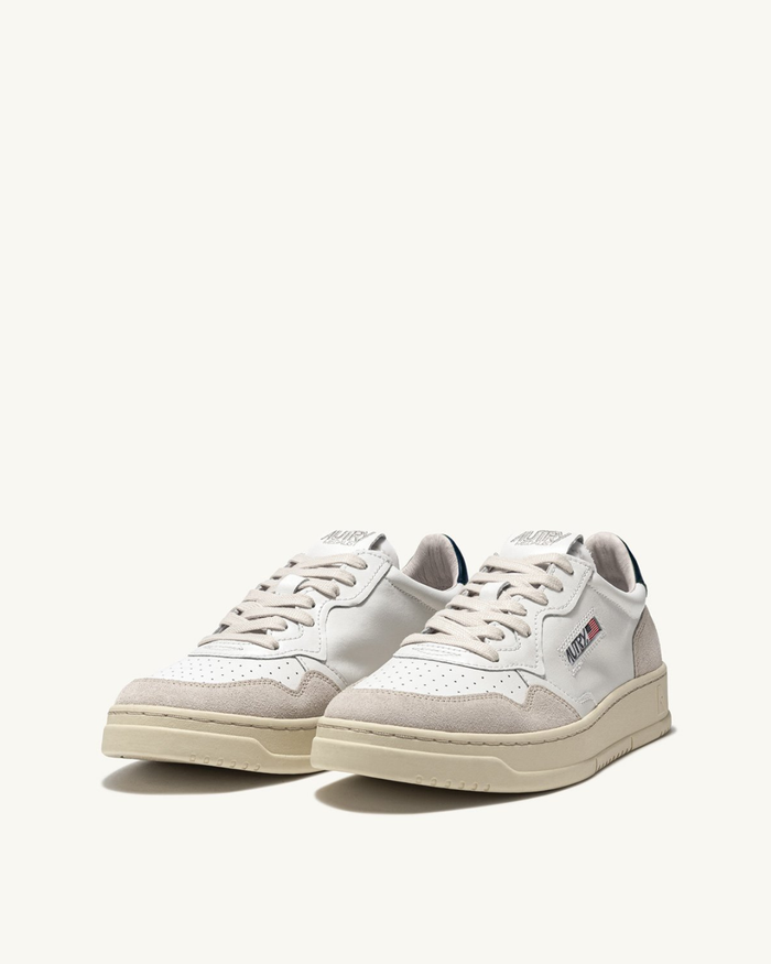 Autry Medalist Low Wom Leat Suede Bianco Donna AULW LS28-2