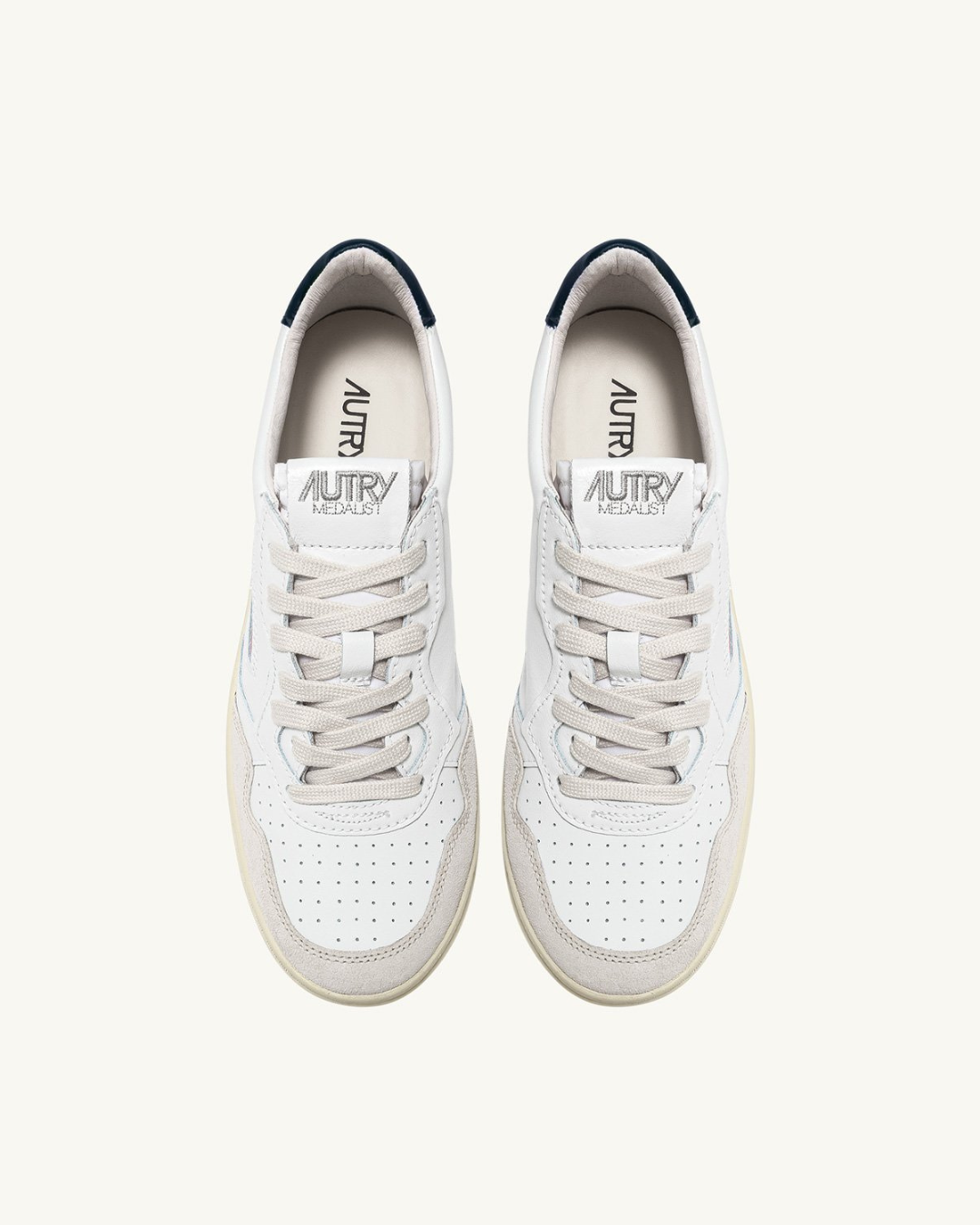  Autry Medalist Low Wom Leat Suede Bianco Aulw Ls28 Bianco Donna - 4