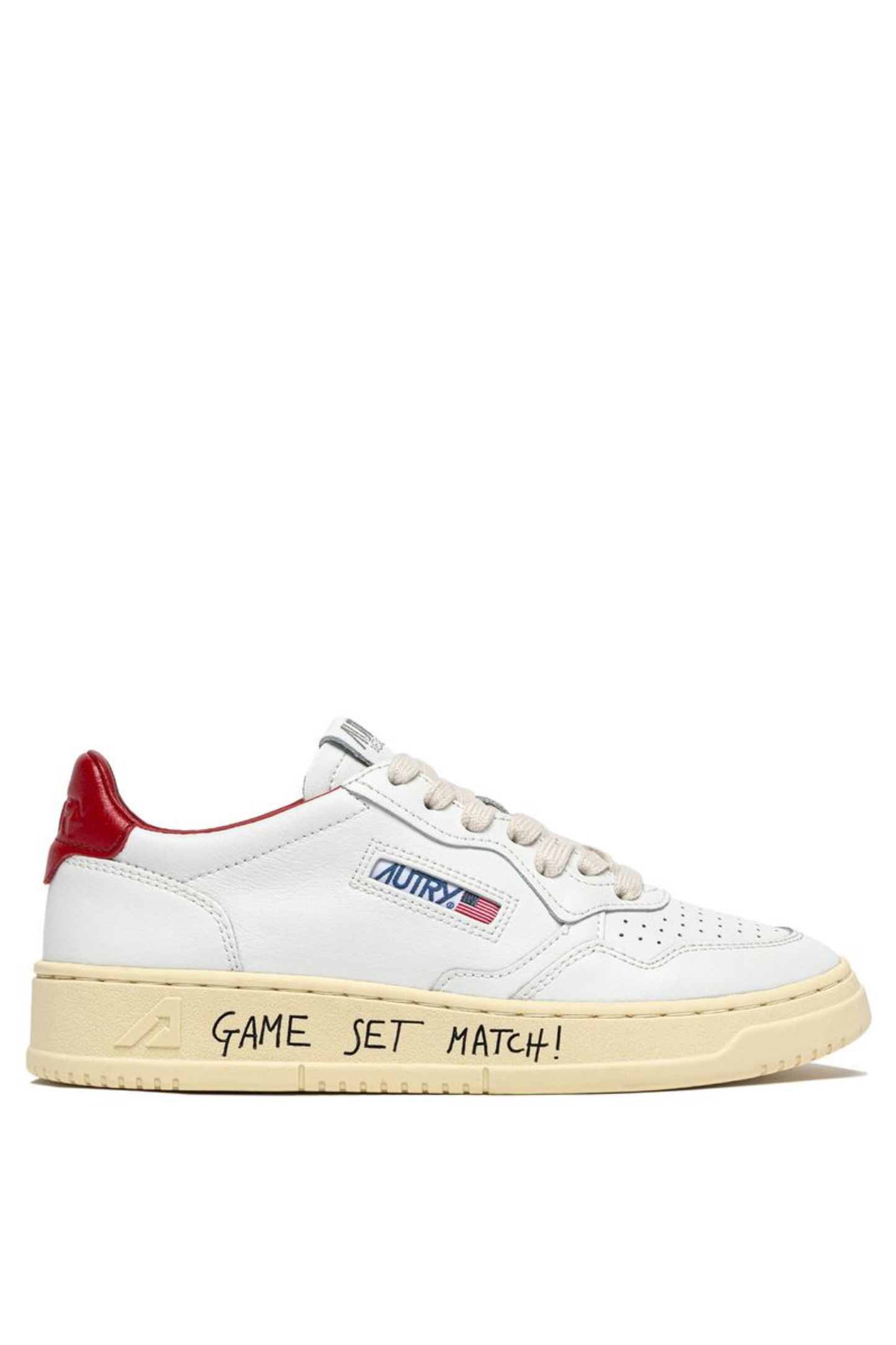  Autry Medalist Low Wom Match Leat Bianco Aulw Ml03 Bianco Donna - 1