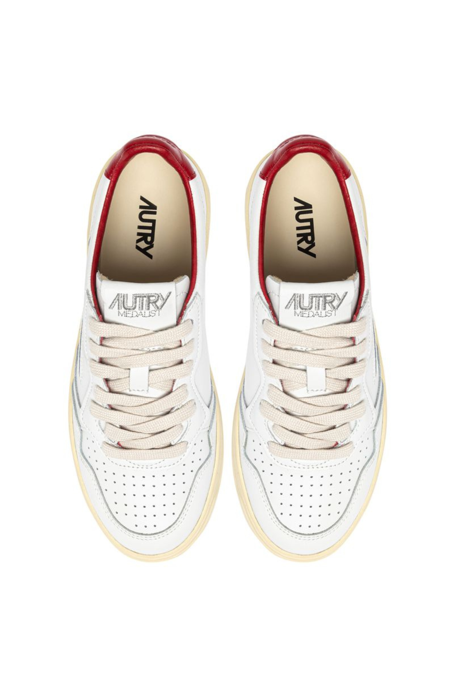  Autry Medalist Low Wom Match Leat Bianco Aulw Ml03 Bianco Donna - 4