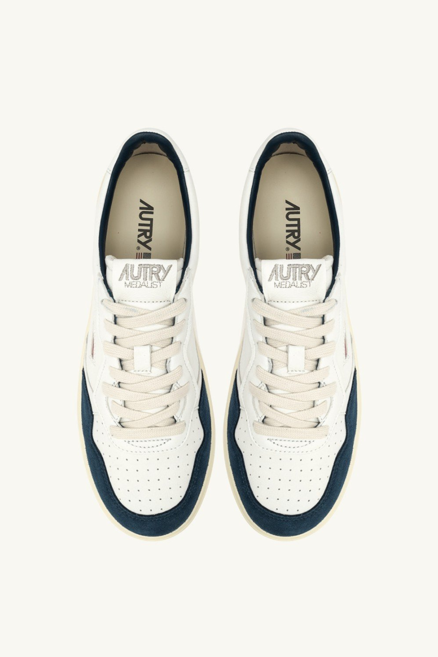  Autry Sneakers Medalist Low Man Goat Suede Blu Aulm Gs41 Blu Uomo - 4