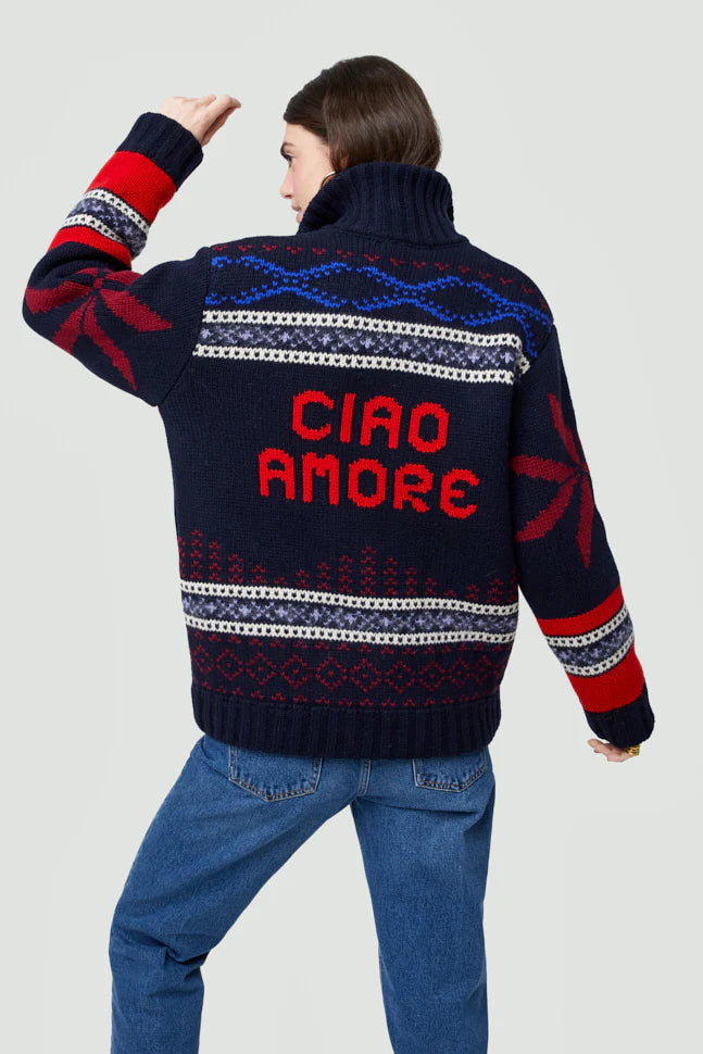 Giada Benincasa Turtleneck Jaquard Ciao Amore Donna