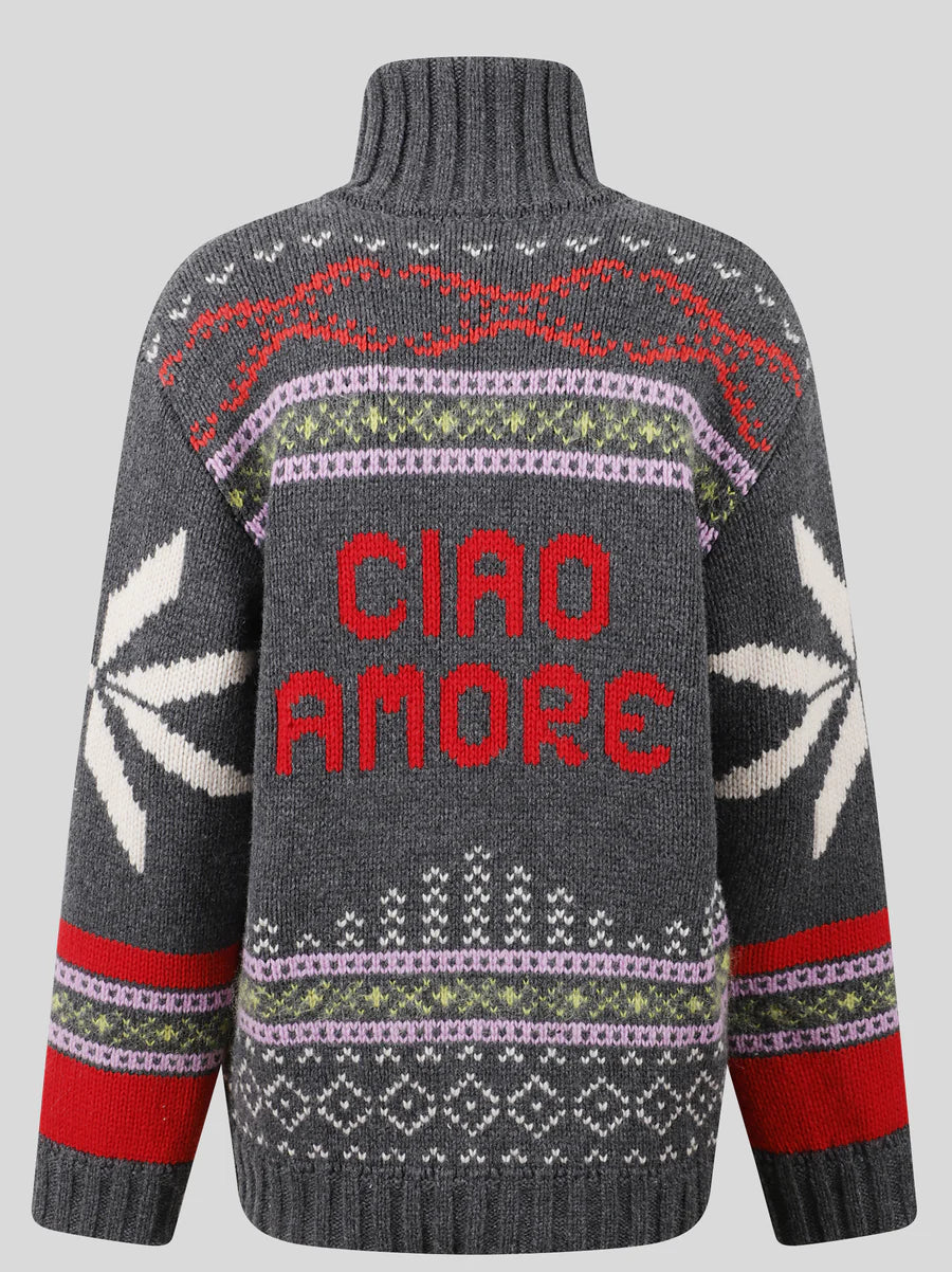  Giada Benincasa Jaquard Bomber Ciao Amore Donna - 4