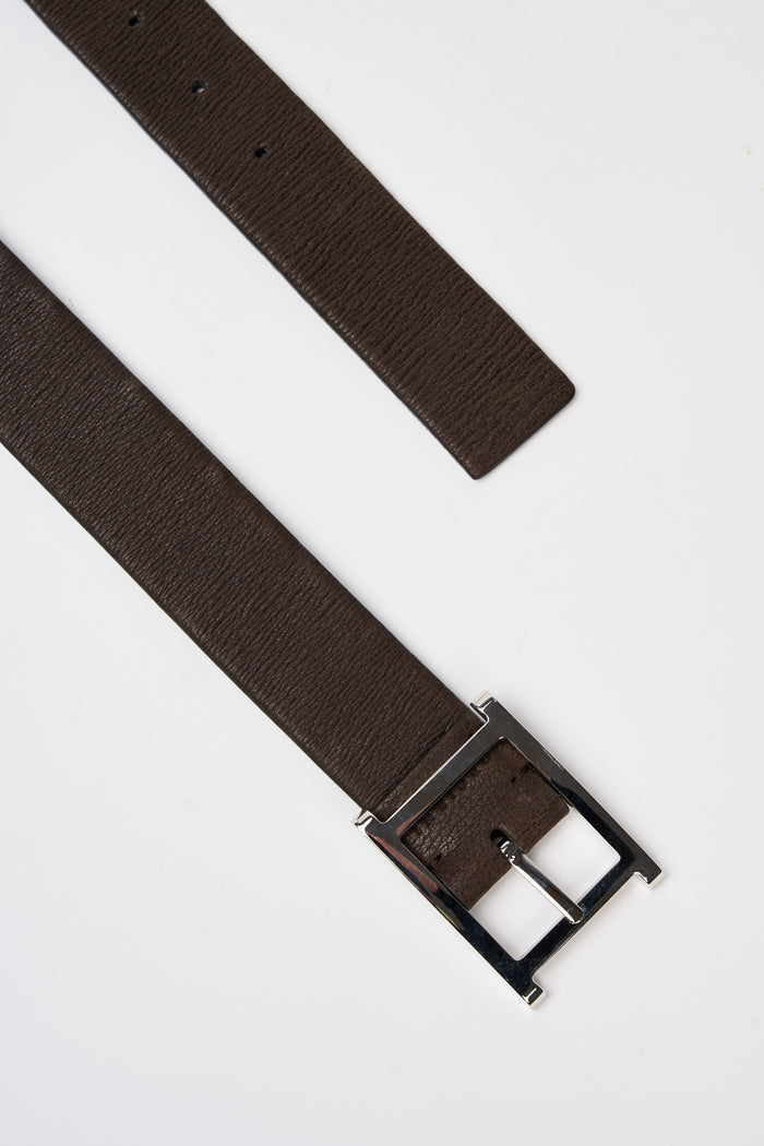 Orciani Chevrette Double Elastic Nubuck Leather Belt Blue-2