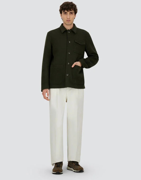 Herno Field Jacket Con Colletto A Camicia Uomo