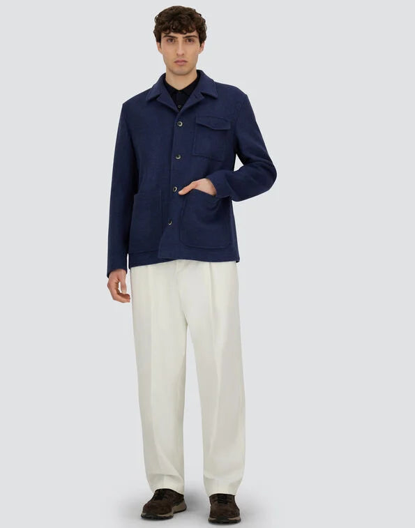 Herno Field Jacket Con Colletto A Camicia Uomo