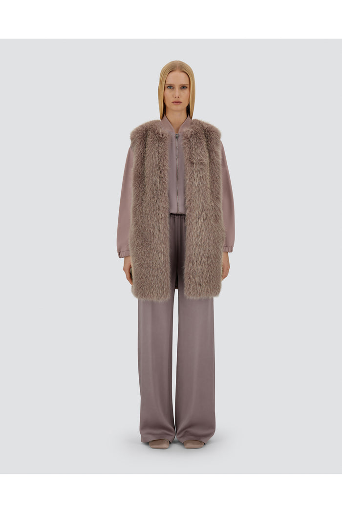 Herno Gilet In Faux Fur Donna