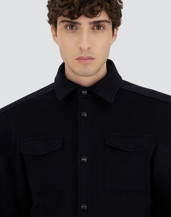  Herno Giacca Camicia In Lana Uomo - 4