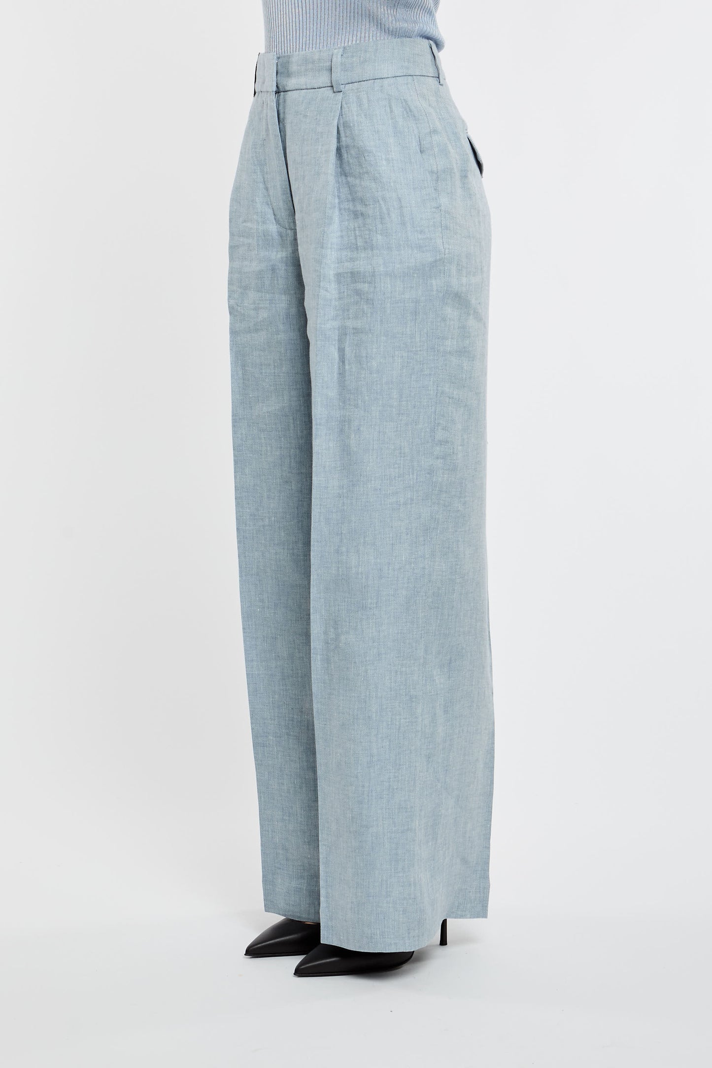  Peserico Pantalone 100% Li Azzurro Azzurro Donna - 3