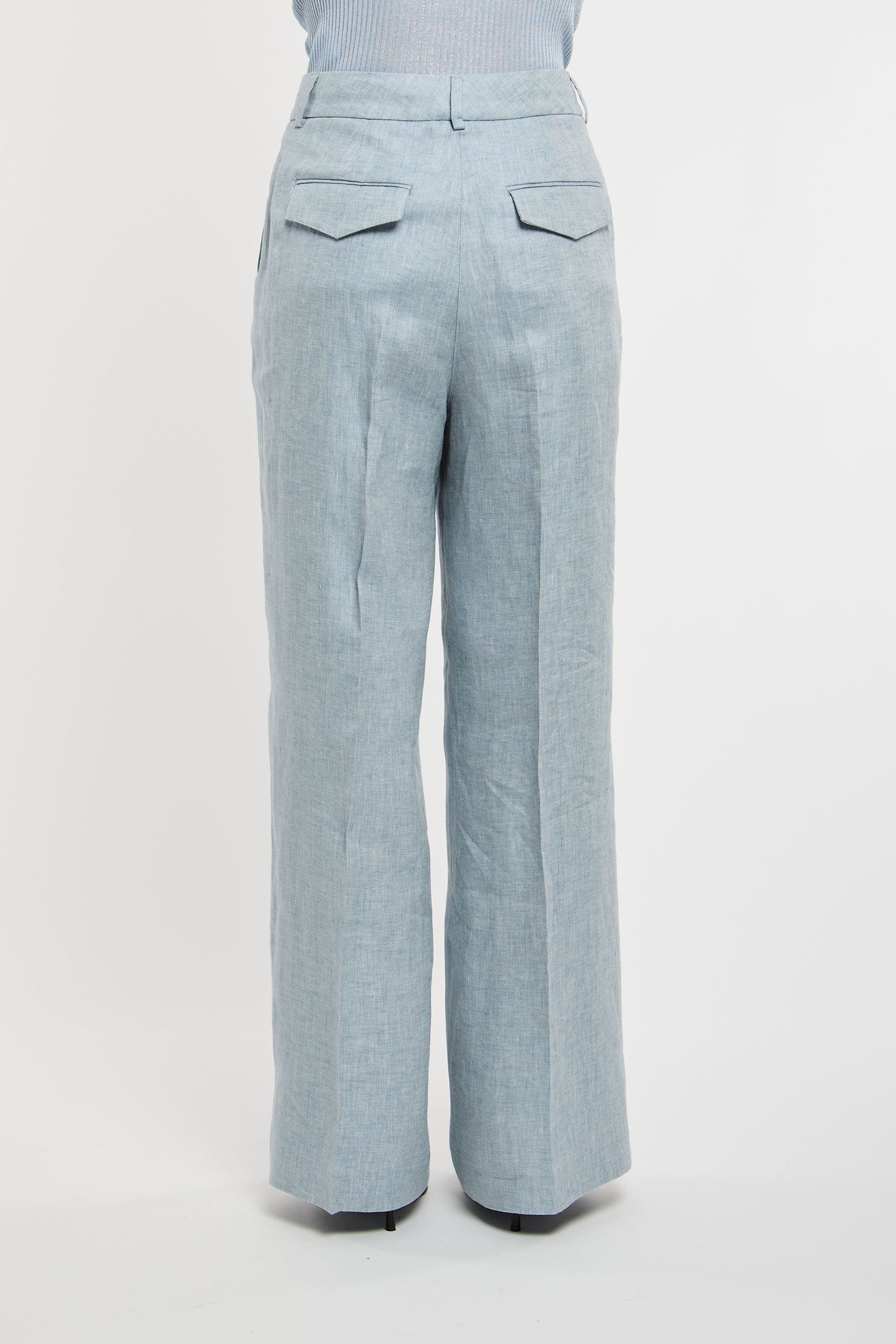  Peserico Pantalone 100% Li Azzurro Azzurro Donna - 6