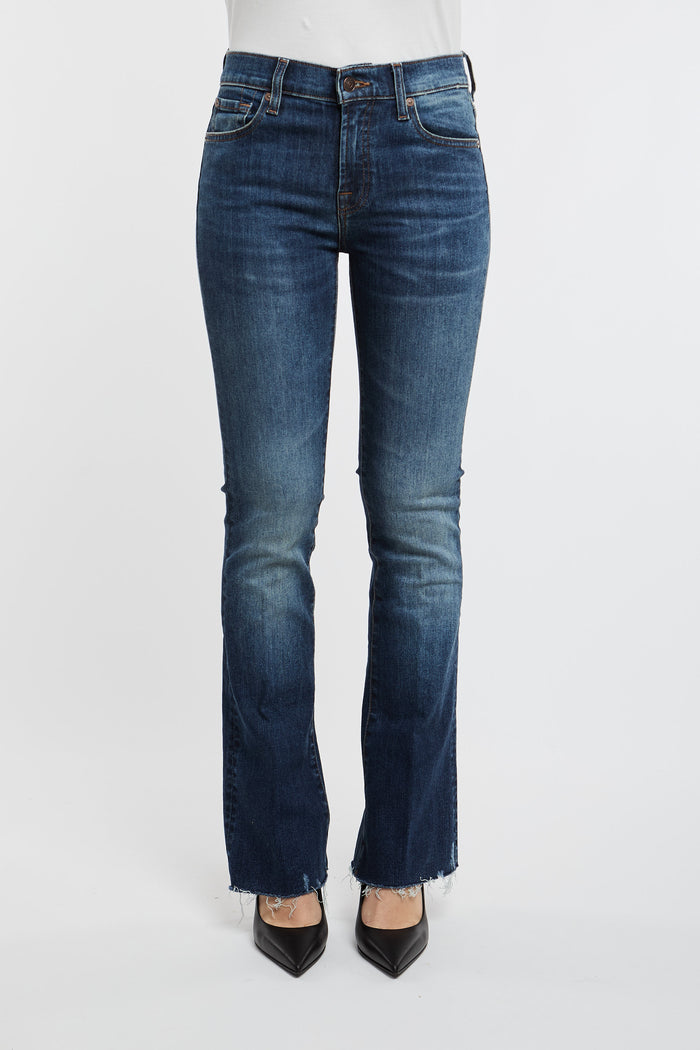 7 For All Mankind Bootcut Tailorless Retro Multicolor Jeans in Cotton/Elastane