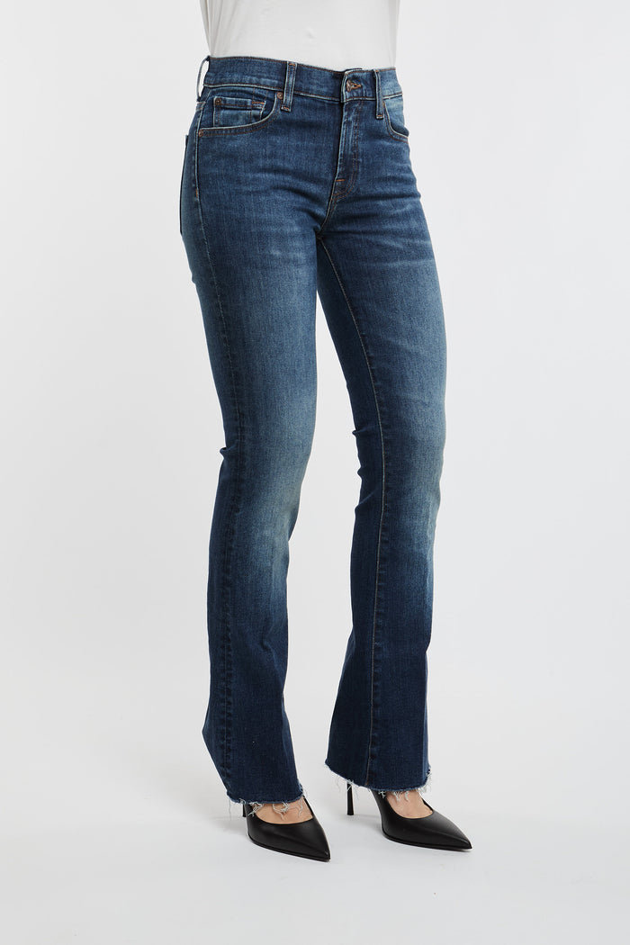  7 For All Mankind Jeans Bootcut Tailorless Retro Multicolor In Cotone/elastan Blu Donna - 3