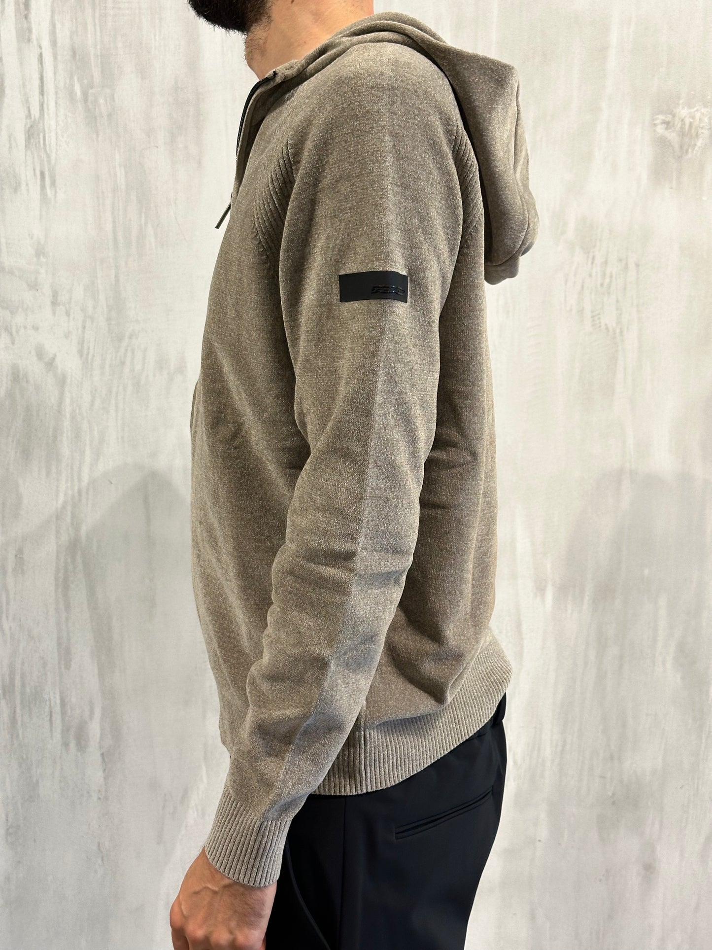  Rrd Velvet Hood Zip Knit Uomo - 2