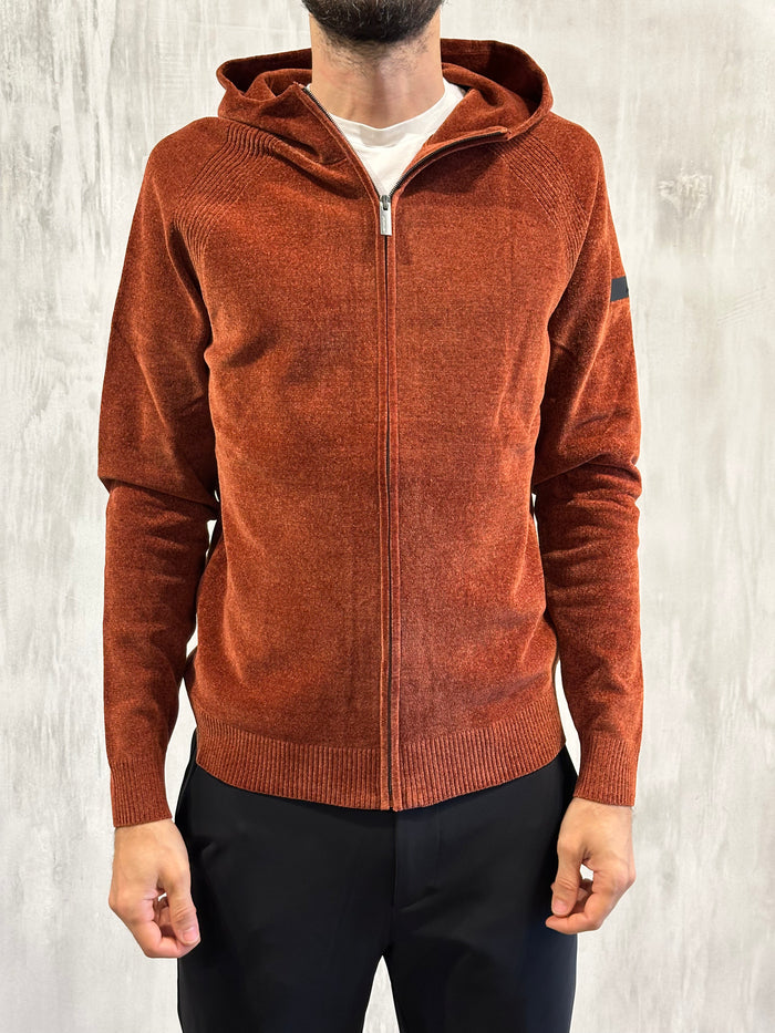 Rrd Velvet Hood Zip Knit Uomo