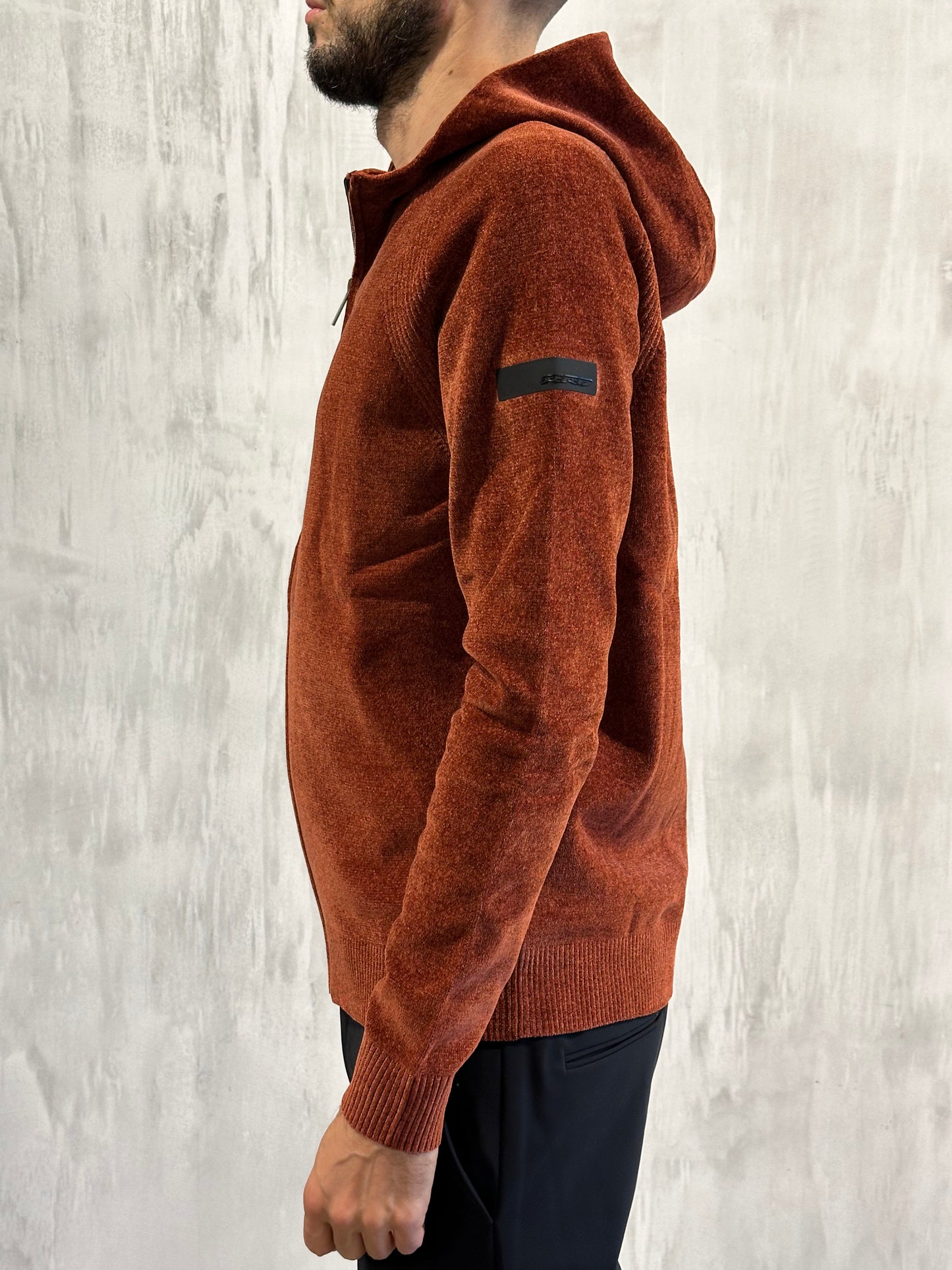  Rrd Velvet Hood Zip Knit Uomo - 2