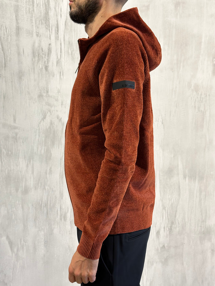 Rrd Velvet Hood Zip Knit Uomo-2