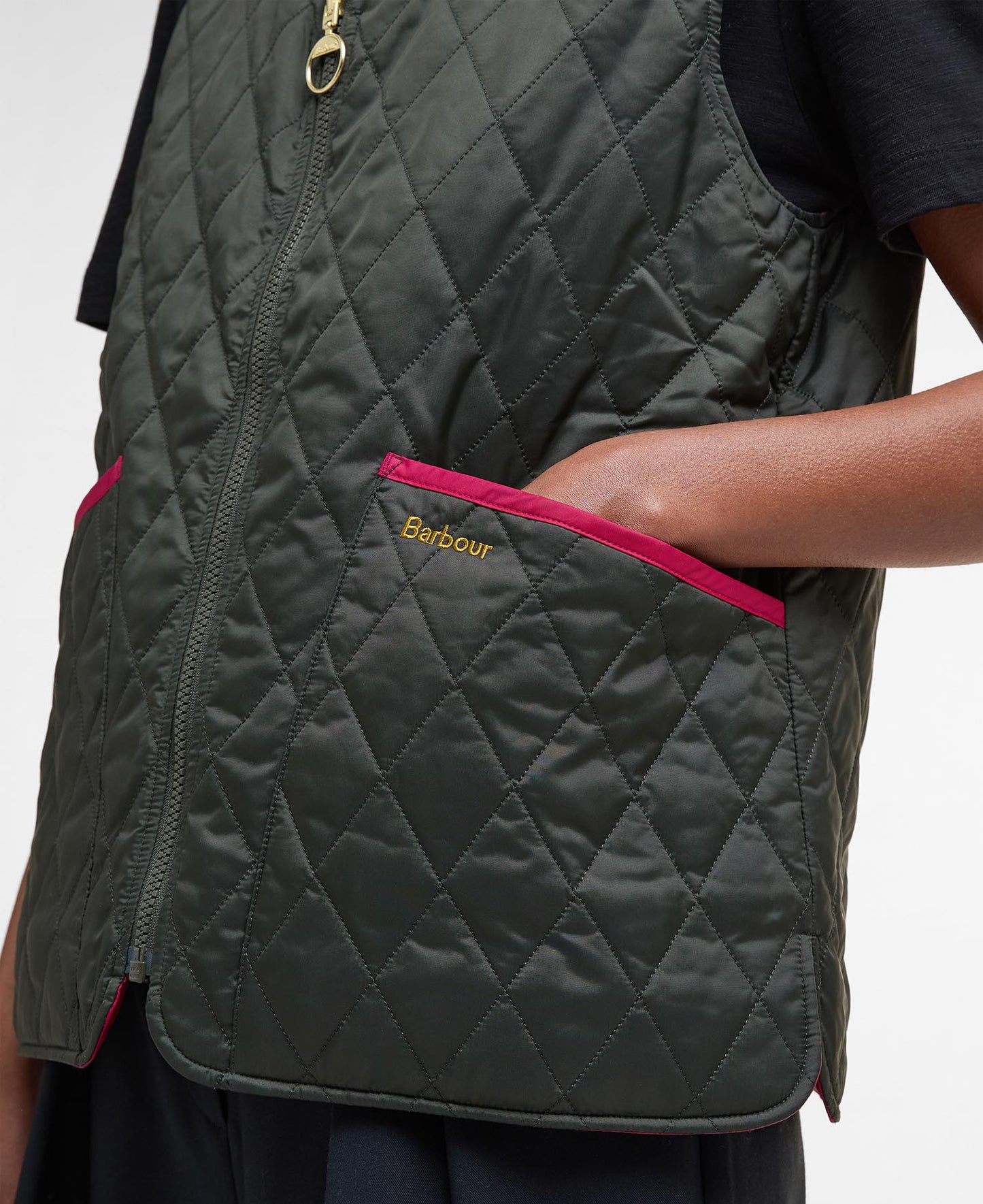  Barbour Gilet My Reversible Liner Verde Donna - 7